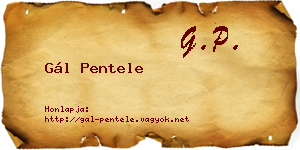 Gál Pentele névjegykártya